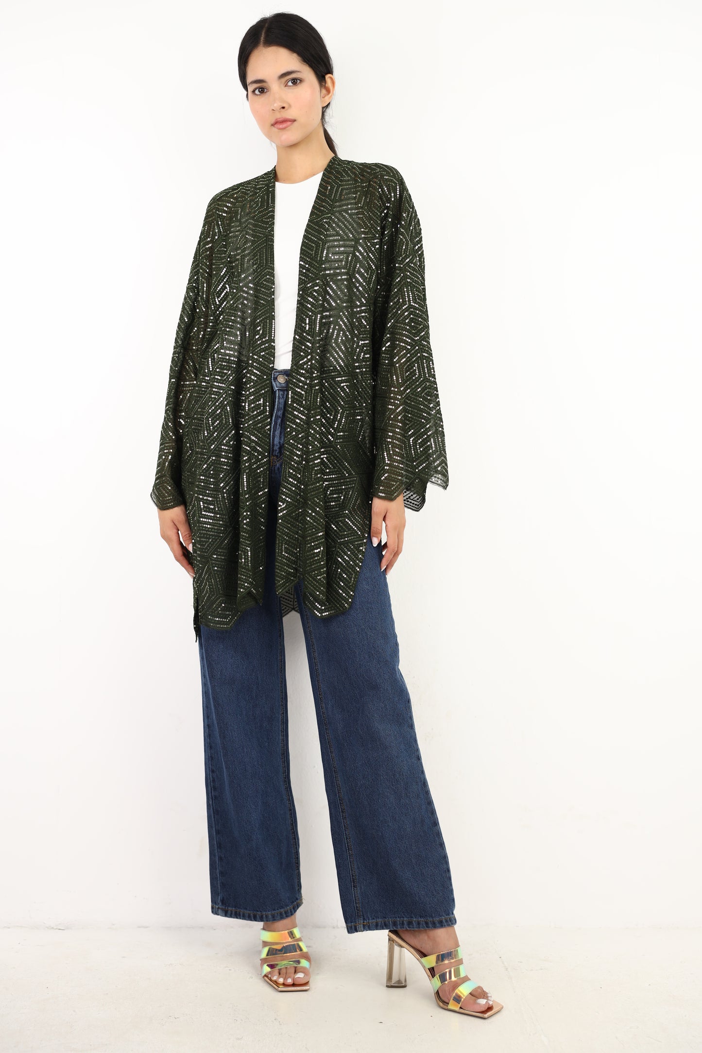 Full moon cardigen in olive