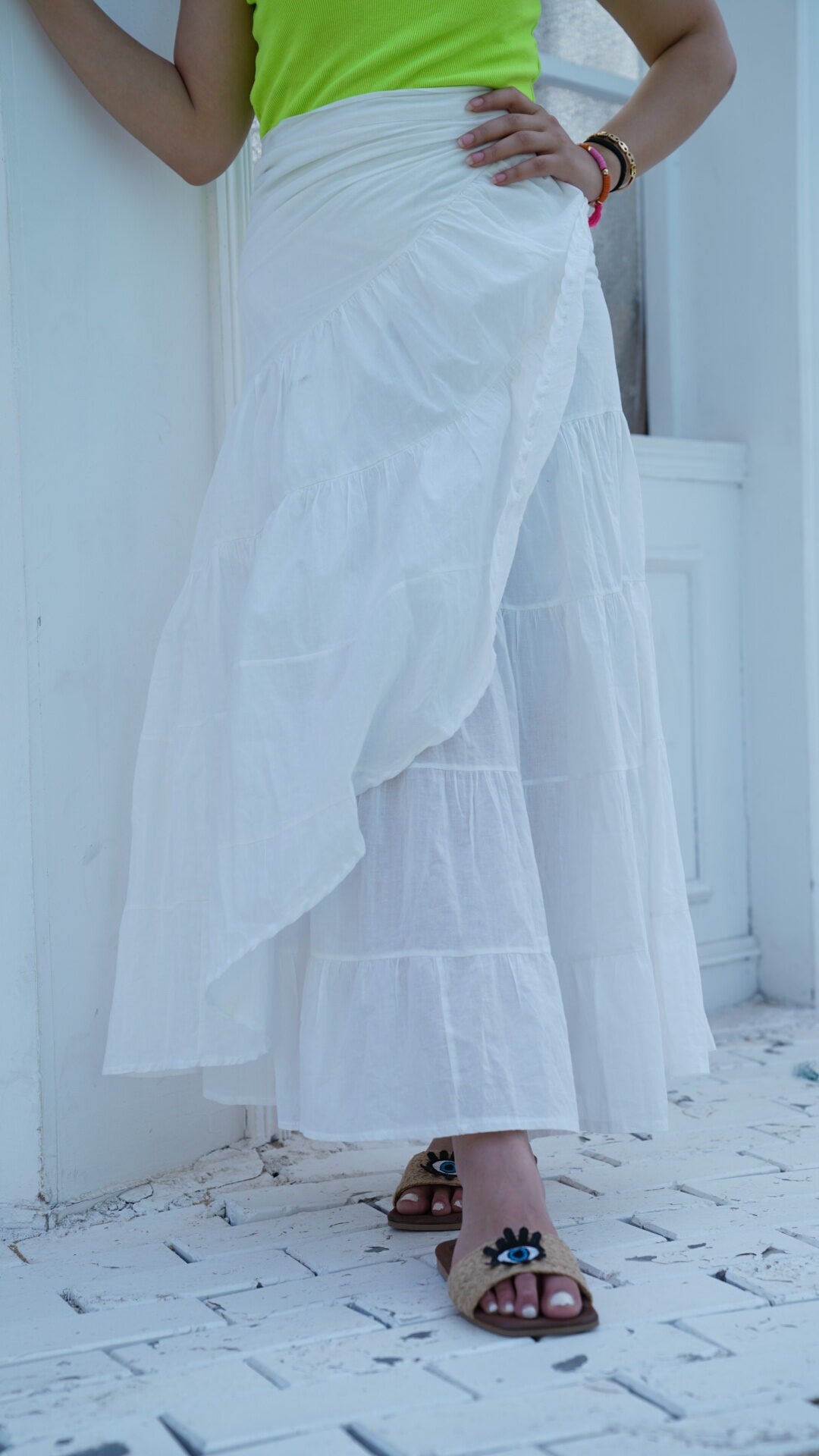 Wrap up ruffle skirt