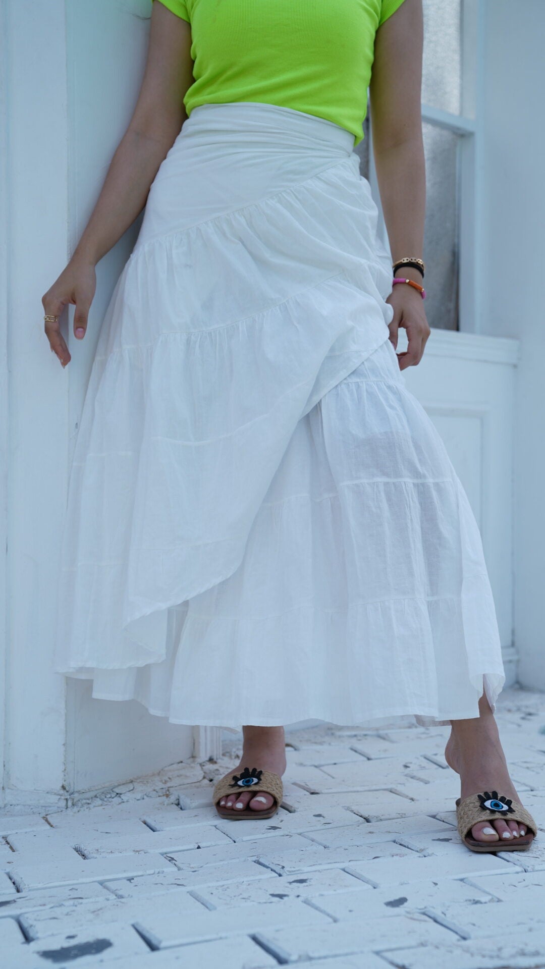 Wrap up ruffle skirt