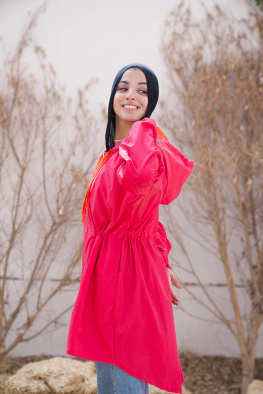Pink orange wind breaker