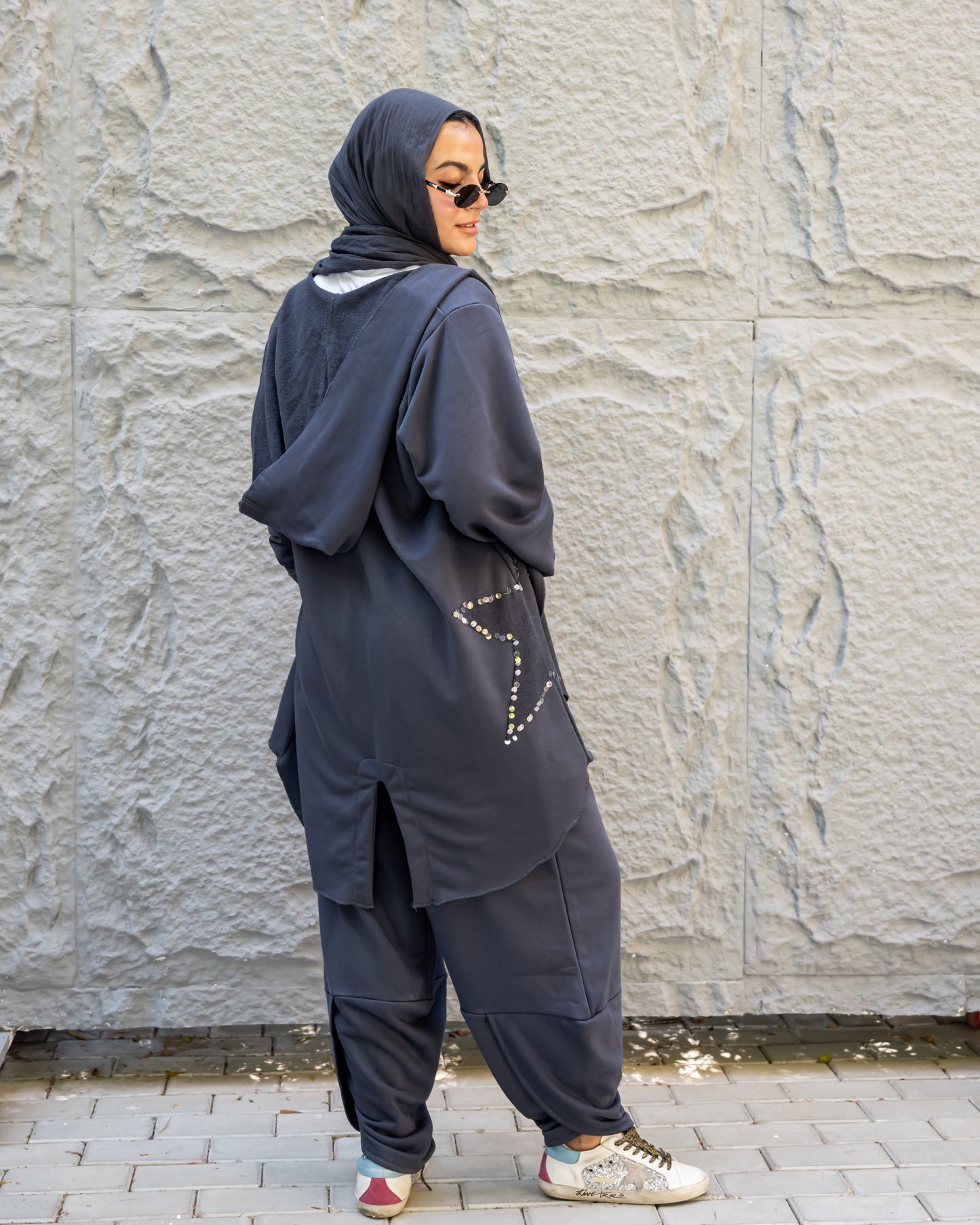 Star allure jacket in grey