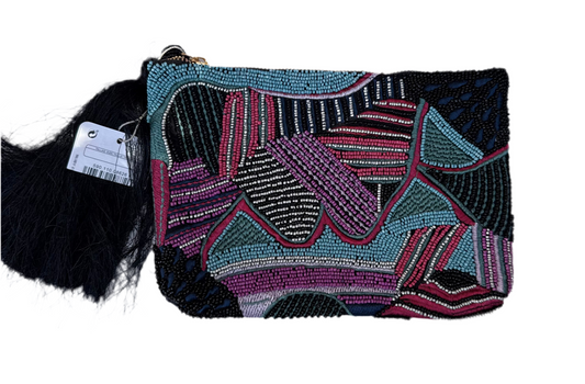 Beaded spanish zigzag clutch