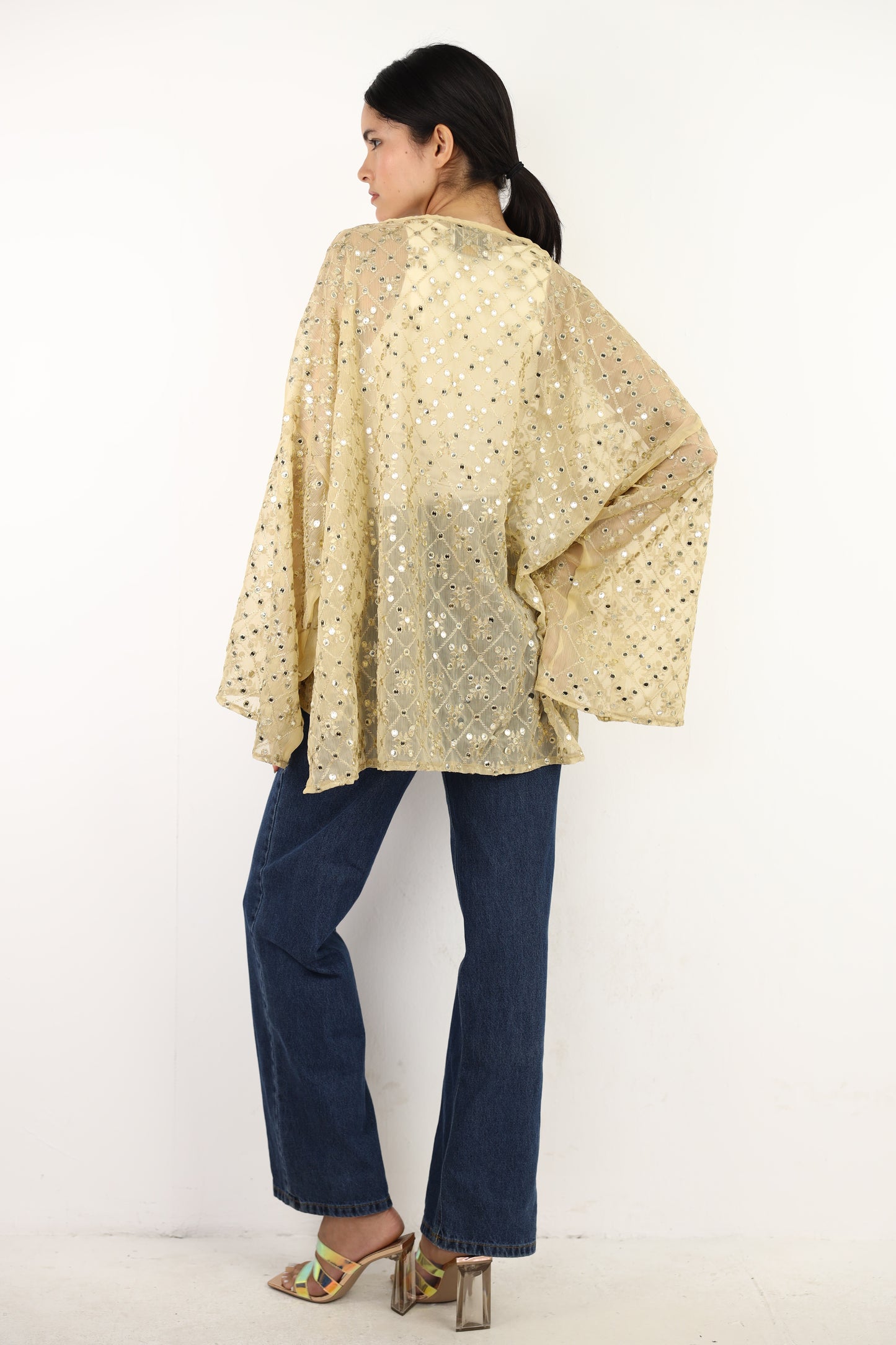 Fantasy  mirror top in beige