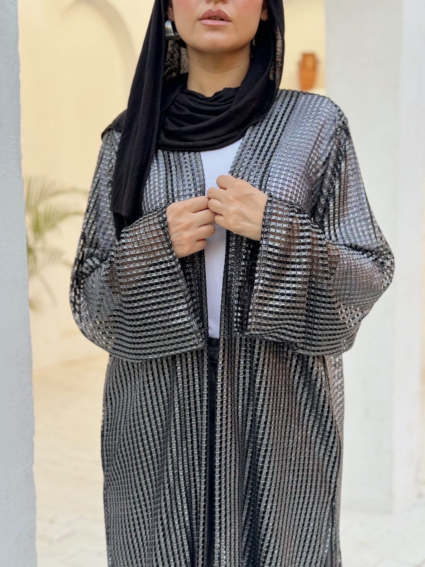 Party silver cardigen