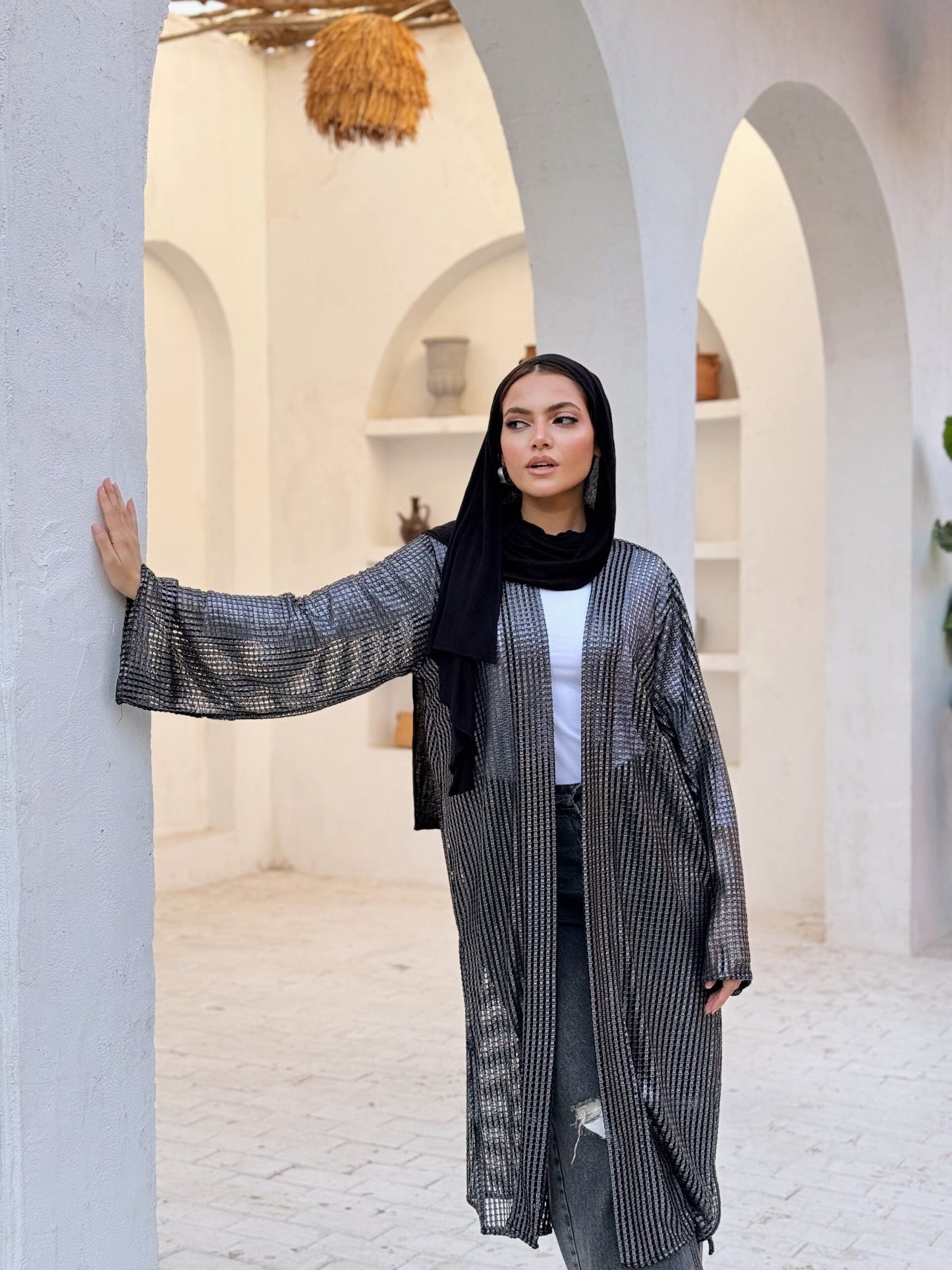 Party silver cardigen