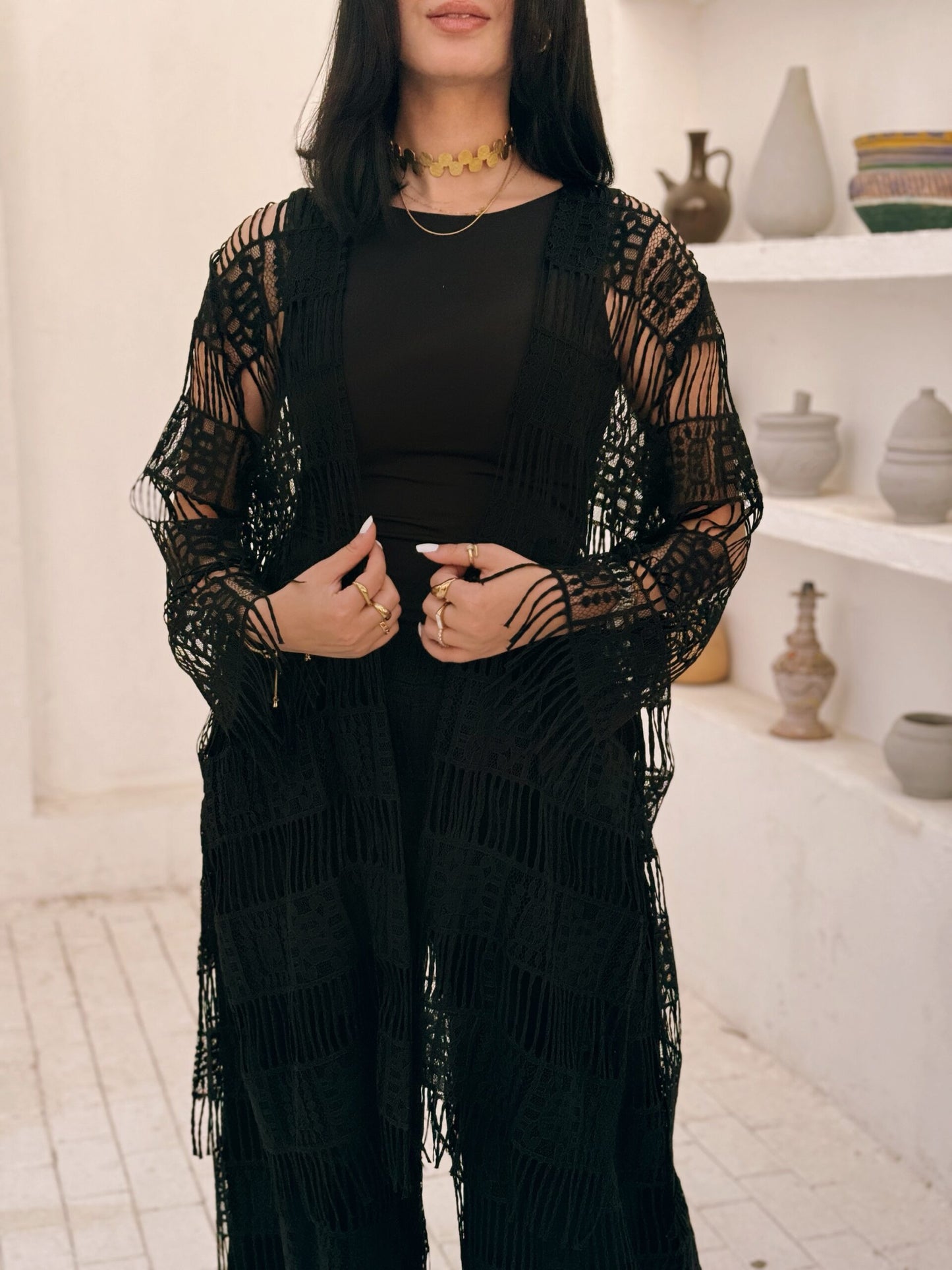 Jamila black cardigen