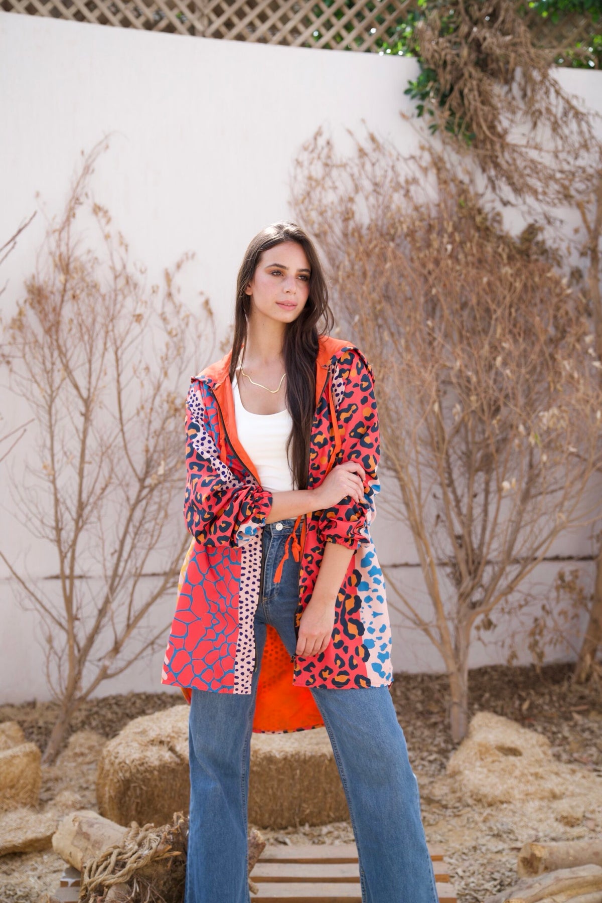 Orange Wild waterproof wind breaker