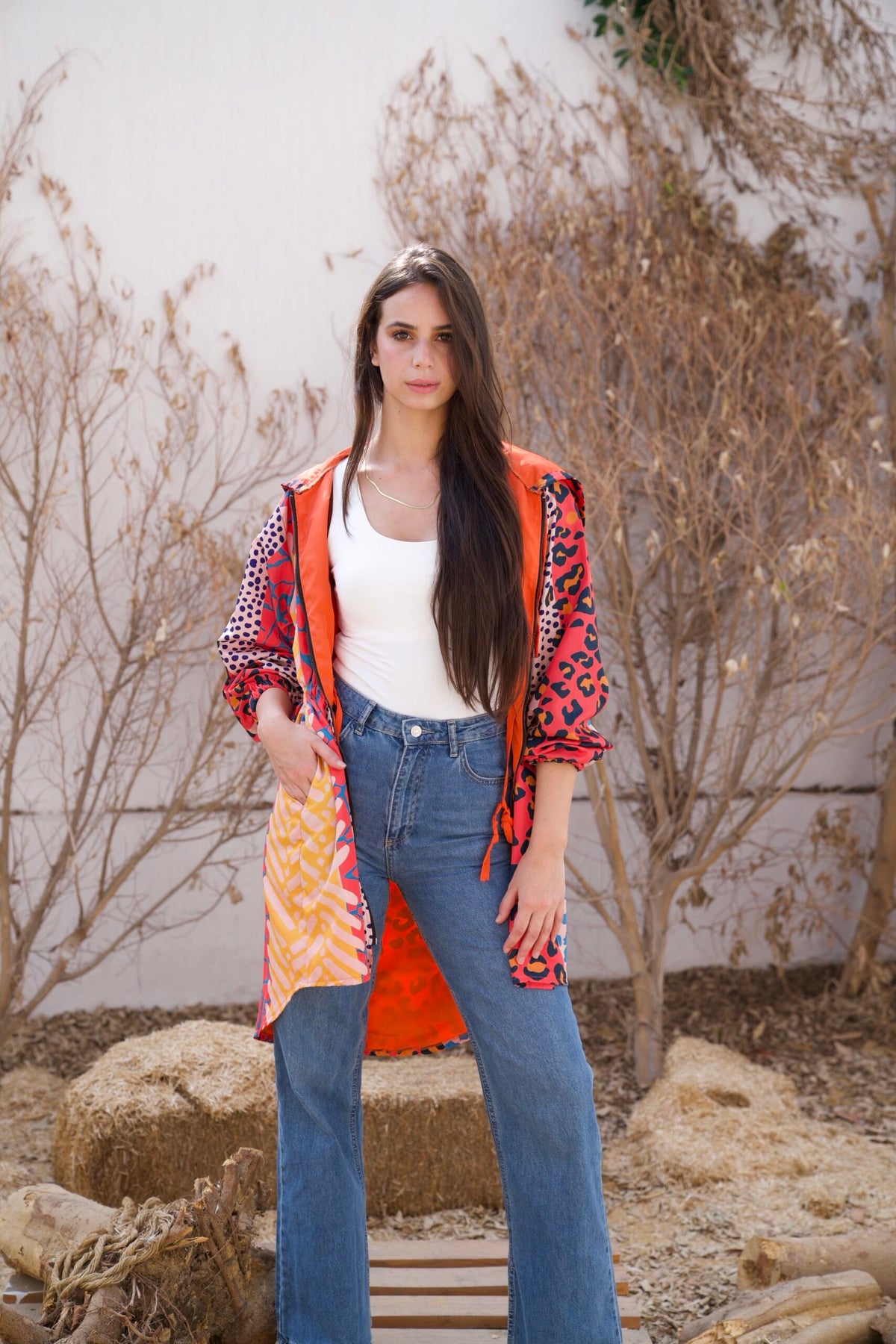 Orange Wild waterproof wind breaker
